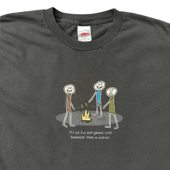 Vintage Y2K 2003 Be As You Are Ironic Wiener Shirt - Picture 3 of 5